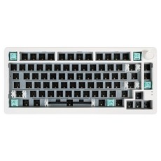 큐센 가스켓 블루투스 베어본 유무선 기계식 키보드, 화이트, QSENN Q75, 제조사축