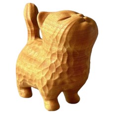 Objeto 原木傲嬌金色貓咪裝飾品 傲嬌, 04