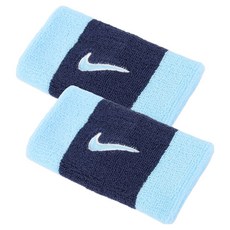 나이키 스우시 클래식 더블와이드 손목밴드 II5119, 스카이 + 네이비, 2개