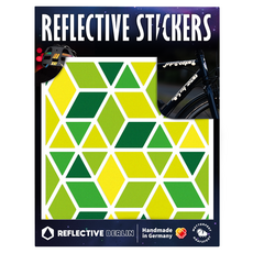 Reflective Berlin 鑽石形狀反光貼紙, 1個, 綠色