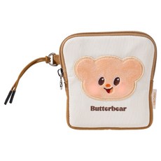 deLi 得力 Butter Bear 奶油熊迷你零錢包 可愛角色收納包, 1個, 混合顏色