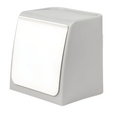 小麥購物 壁掛自動回彈垃圾桶 L2183, 白色 + 灰色