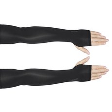 JECCO GRS 2合1 手背套涼感袖套 雙手穿戴套組, 黑色, 1個