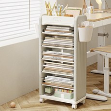 lilikoko 哩哩摳摳 行李箱可移動書架, 7層, 煙雨綠