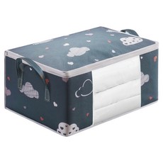 日常重點 棉被織物收納袋, 1個, 藍色