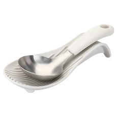 Nubia 迷你湯勺矽膠底座套組, 1套, 迷你湯勺 + 矽膠底座, 象牙白