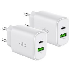allo Lite GaN 25W PD 3.0 PPS 超高速多功能充電轉接頭 UC225GPD, 2個, 白色