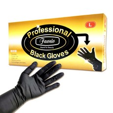 FAWEIO 髮葳鵝 洗染髮專用黑手套 PBG-001 20個, L, 1盒
