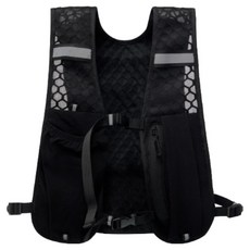 戶外健行跑步背心式背包, 1個, 黑色