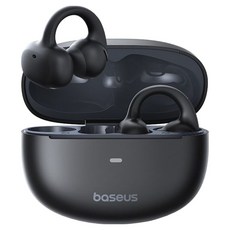 Baseus Bowie系列 OL 開放式真無線藍牙耳機 含簡易充電 + 傳輸線USB-Type-C 0.3m, 星際黑 新LOGO, MC1
