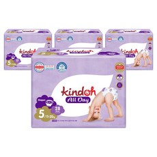 kindoh 全天乾爽黏貼型尿布, 第5階段, 112枚