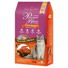 LCB 藍帶廚坊 健康挑嘴貓糧 海鮮雞肉配方, 1袋, 6kg, 雞肉 + 海洋魚肉