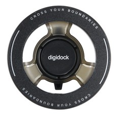 digidock 迪克車架 MagSafe透明黑環形磁鐵頭車用手機架 MSC-04, 黑色, 1個