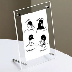 굿굿샵 투명 아크릴 스탠드 액자 프레임, 1개