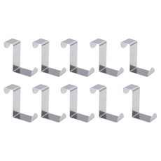 Hook World 水槽不鏽鋼多用途門後掛鉤, 銀色, 10個