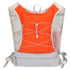 騎行 健行 跑步 輕量 背心 背包, 橘色 + 灰色, 1個