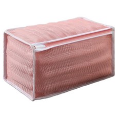 簡約彩色網眼鞋子洗衣袋, 1個, 粉紅色