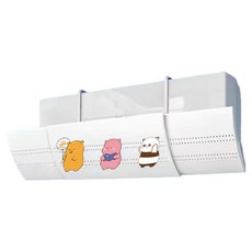 Hataesmall 時尚冷氣擋風板 3合1 小熊 可伸縮60~110cm 60 x 19 cm, 1個, 單一商品