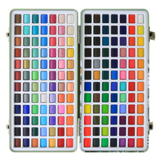 AFAMIC 艾法 創意無限專業級高顯色水彩顏料塊繪畫大全套組, 680g, 168色