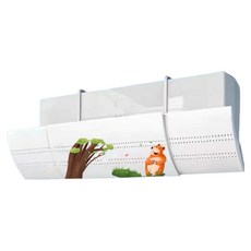 Hatesmall 感性冷氣擋風板 小熊三合與樹 可伸縮60~110cm 60 x 19 cm, 1個, 單一商品