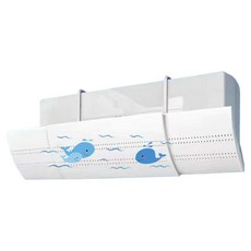Hataesmall 時尚冷氣擋風板 可愛三合一鯨魚 可伸縮60~110cm 60 x 19 cm, 1個, 單一商品
