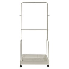 KI WISH 居家生活 移動式全鐵衣帽架 台灣製, 奶油白