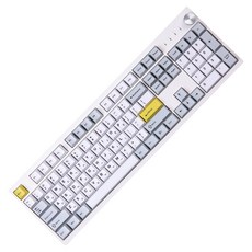 MONSTARGEAR 132鍵 Cherry 韓文 PBT 客製化點綴 韓英 精美鍵帽, 鍵帽, 蜜蜂, 白色 + 黃色 + 灰色