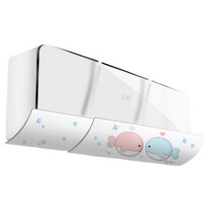 哈太斯莫 現代風冷氣擋風板 伸縮式雙魚 免打孔 升級版 擋風板 70~90cm 70 x 17 cm, 1個, 單一商品