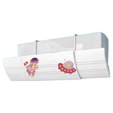 Hatae Small 時尚感冷氣擋風板 B款 三層織 太空人 可伸縮60~110cm 60 x 19 cm, 1個, 單一商品