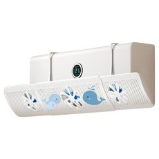 하태스몰 심플한 에어컨바람막이 3in1 블루 선풍기 고래 52~86cm까지 확장 52 x 16 cm, 1개