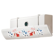 Hataesmall 簡約冷氣擋風板 3合1 藍色 電風扇 兔子 可伸縮52~86公分 52 x 16公分, 1個, 單一商品