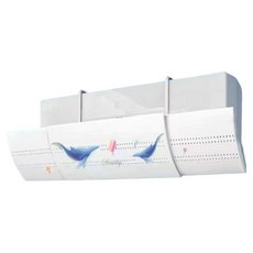 Hataesmall 設計感冷氣擋風板 童話鯨魚蹤跡 可伸縮60~110cm 60 x 19 cm, 1個, 單一商品