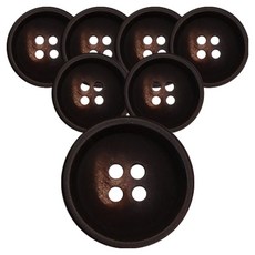 Button King 東大門鈕扣王 真實牛角鈕扣 23mm PH-15, 7個, 深棕色