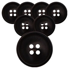 Button King 東大門鈕扣王 高級真牛角鈕扣18mm PH-15, 7個, 黑色