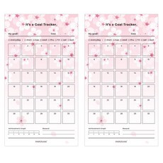 페이퍼리안 골트래커 30일 벚꽃에디션, 화이트벚꽃, 2개, 12매