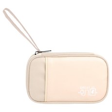 Luneon 簡約外接硬碟收納包 米白色 19 x 12 x 3.5 cm, 1個, 單一商品