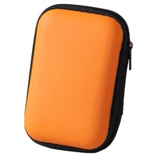Luneon 簡約外接硬碟收納包 橘色 11.5 x 7.5 x 4 cm, 1個, 單一商品