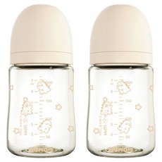 유비맘 시그니처 노꼭지 젖병 트윈팩, 뇽뇽이(베이지), 2개, 200ml