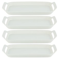 EASY&FREE 柔軟手把托盤, 白色, 4個