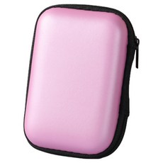 Luneon 簡約外接硬碟收納包 粉紅色 11.5 x 7.5 x 4 cm, 1個, 單一商品