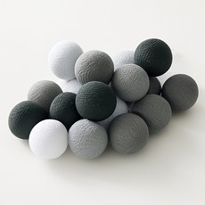 BLOOMING&ME 棉球氣氛燈 20球, 1個, 單色灰
