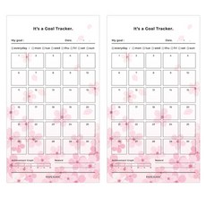 페이퍼리안 골트래커 30일 벚꽃에디션, 핑크벚꽃, 2개, 12매