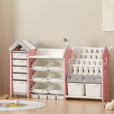 lilikoko 哩哩摳摳 魔法屋收納架 組合五, 千禧粉, 5層