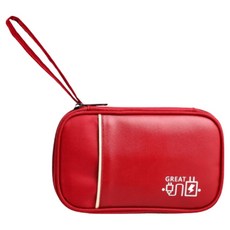 Luneon 簡約外接硬碟收納包 酒紅色 19 x 12 x 3.5 cm, 1個, 單一商品