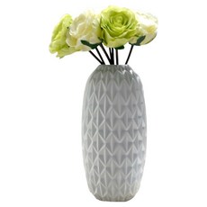 Meric Garden 北歐現代簡約創意陶瓷花瓶, 清雅白