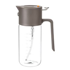 SHIMOYAMA 按壓式噴倒兩用油瓶/玻璃油壺 灰色, 550ml, 1個