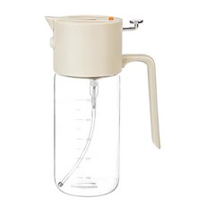 SHIMOYAMA 按壓式噴倒兩用油瓶/玻璃油壺 白色, 550ml, 1個