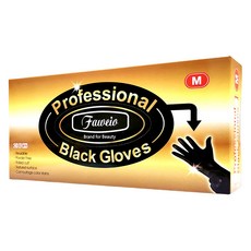 FAWEIO 髮葳鵝 洗染髮專用黑手套 PBG-002 20個, M, 1盒
