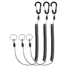 BOOMS FISHING T01登山扣彈簧繩, 黑色, 3個