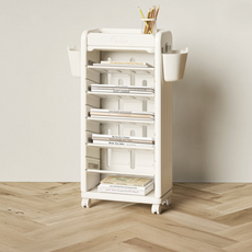 lilikoko 哩哩摳摳 行李箱可移動書架, 7層, 茉莉白
